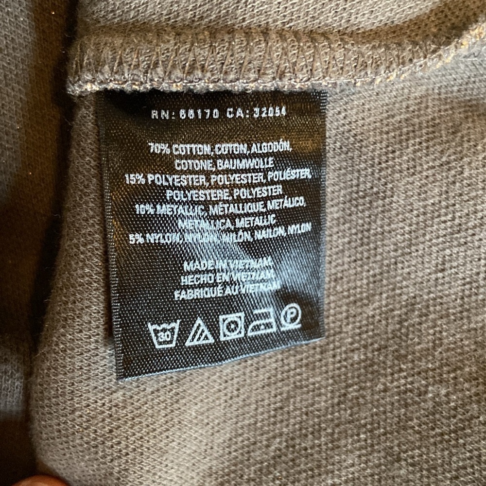 Anthropologie gold/grey skirt with stretch waistband - Picture 5 of 7